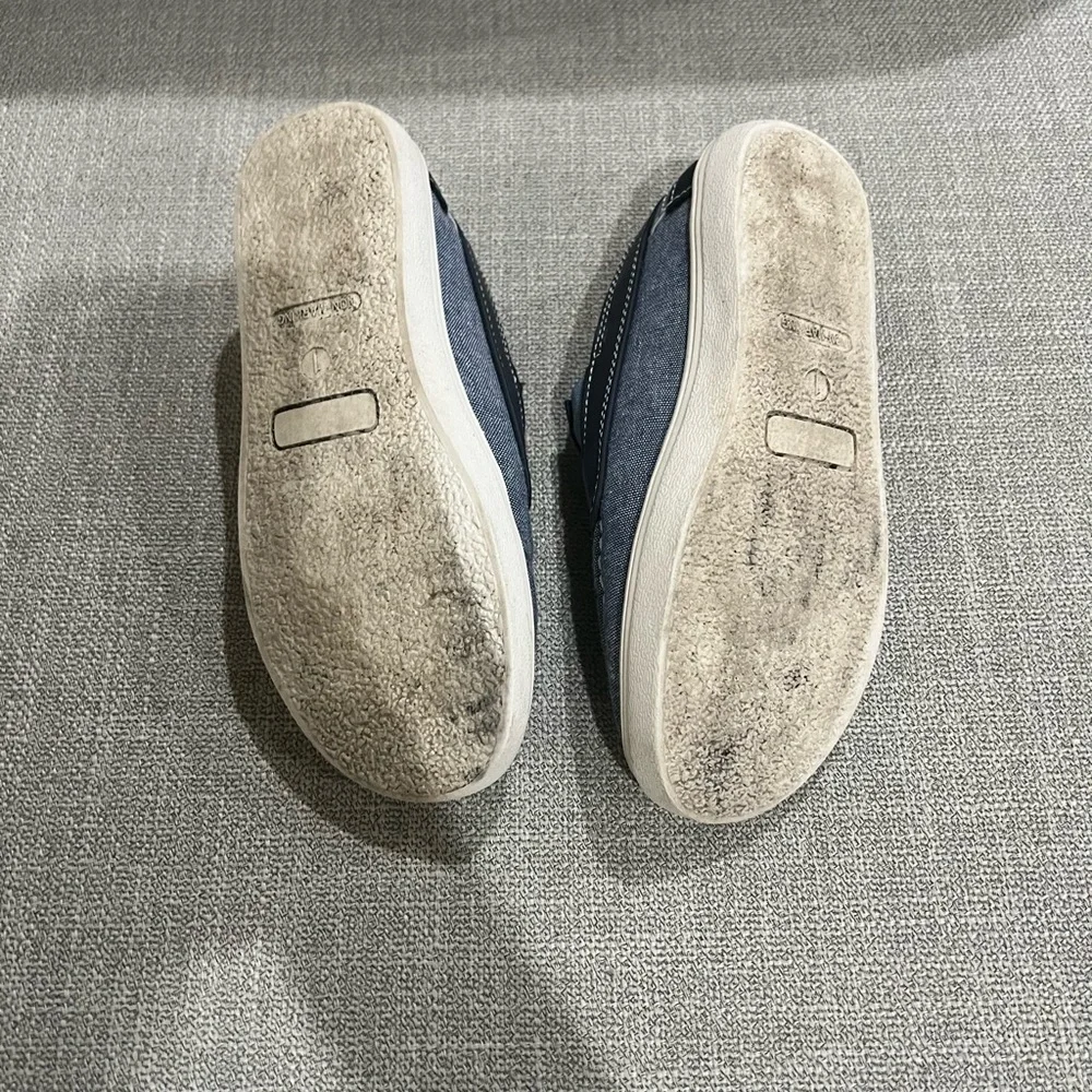 Place Blue and Brown Moccasins Comfortable Slip-On Shoes